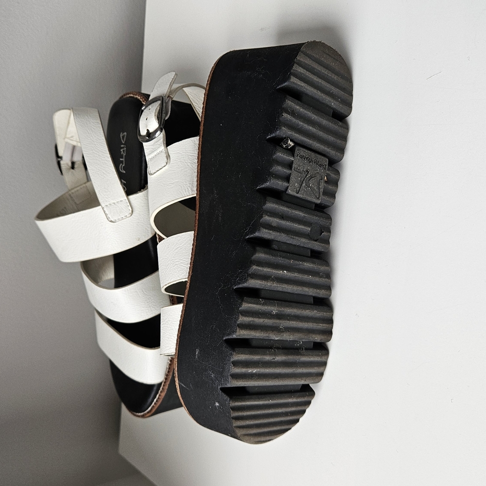 Women's White Platform Sandals - Picture 6 of 7